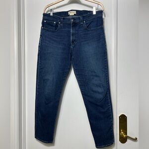 Madewell Men's Slim Straight Jeans in Dark Indigo Blue